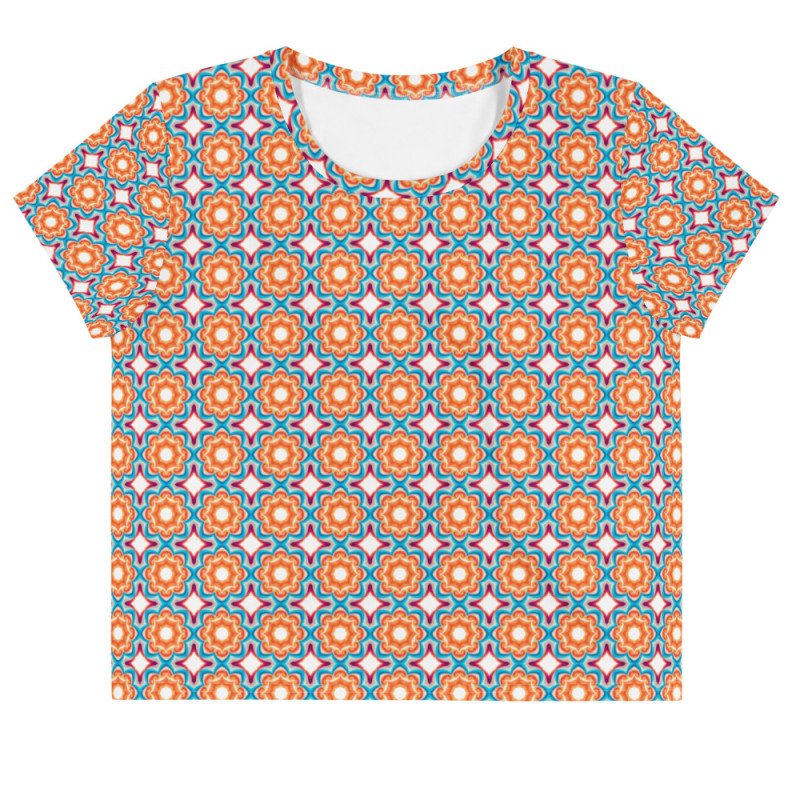 A Shirt Shop All-Over Print Crop Tee (light colours pattern) A Shirt Shop All-Over Print Crop Tee (light colours pattern)