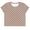 A Shirt Shop All-Over Print Crop Tee (light colours pattern)