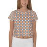 A Shirt Shop All-Over Print Crop Tee (light colours pattern)