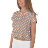 A Shirt Shop All-Over Print Crop Tee (light colours pattern)