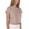 A Shirt Shop All-Over Print Crop Tee (light colours pattern)