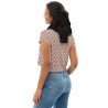 A Shirt Shop All-Over Print Crop Tee (light colours pattern)