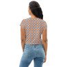 A Shirt Shop All-Over Print Crop Tee (light colours pattern)