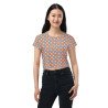 A Shirt Shop All-Over Print Crop Tee (light colours pattern)