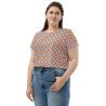 A Shirt Shop All-Over Print Crop Tee (light colours pattern)
