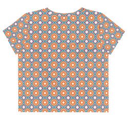 A Shirt Shop All-Over Print Crop Tee (light colours pattern)
