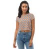 A Shirt Shop All-Over Print Crop Tee (light colours pattern)