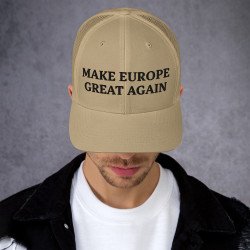 SOCIAL 001 MEGA Make Europe Great Again - Trucker Cap (black letters)