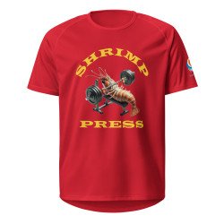 GYMRAT 001 Shrimp Press (yellow letters) - Unisex sports jersey