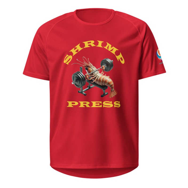 GYMRAT 001 Shrimp Press (yellow letters) - Unisex sports jersey